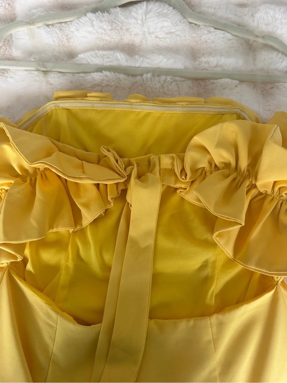 DO+BE Yellow Ruffle Off-Shoulder Dress - Picture 4 of 8